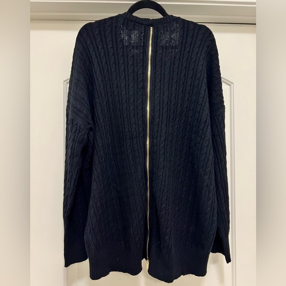 NWT Chloe Kristyn Zip Back Cotton / Cashmere Knit Sweater - Picture 7 of 15